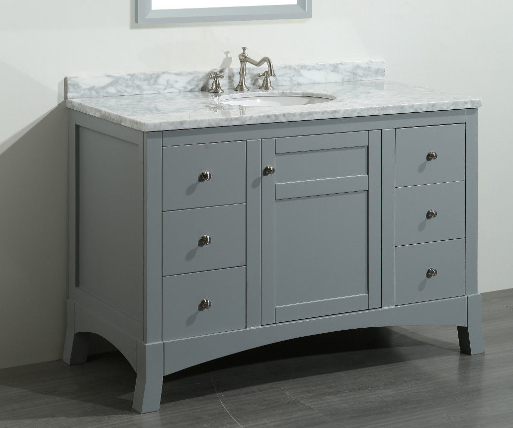 Vanity 48 sink bathroom inch single bath countertop tobacco madison vanities top choice marciana cabinet avanity base v48 beige natural